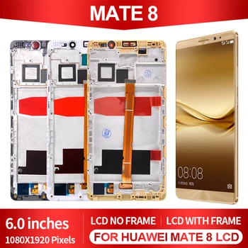 Новый 6,0-Дюймовый Для Huawei Mate 8 Жк-Дисплей С Сенсорным Экраном Digitizer Digitizer NXT-L29 В Сборе Mate 8 Дисплей С Рамкой Бесплатная Доставка