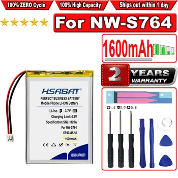 Аккумулятор HSABAT 1600 мАч для Sony NW-S744 NW-S745 NW-S746 NW-S764 NW-S765 NW-S766 NW-A855 NW-A856 NW-A857 NW-A916 NW-A918