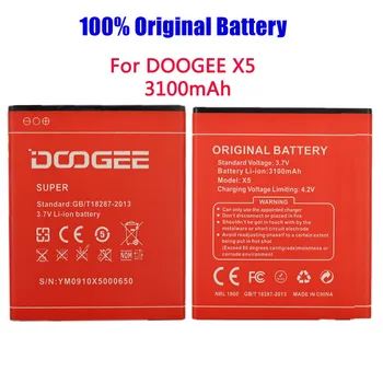 Высококачественный аккумулятор красного цвета емкостью 3100 мАч для смартфонов DOOGEE X5 / x5 Pro, сменные батареи Bateria