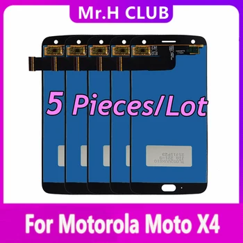 5 шт./Лот Для Motorola Moto X4 XT1900 XT1900-1 XT1900-7 XT1900-4 ЖК-Дисплей С Сенсорным Экраном Дигитайзер Датчик В сборе