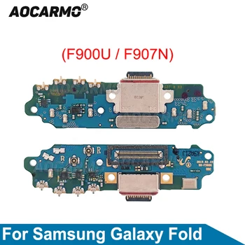 Aocarmo Для Samsung Galaxy Fold F9000 F900U F907N USB Зарядное Устройство Порт Зарядная Док-станция Гибкий Кабель Запасная Часть