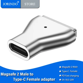 Адаптер быстрой зарядки JORINDO Type-C Magnetic к Magsafe 2 PD, разъем Magsafe 2 к разъему Type-C для Macbook Air/Pro