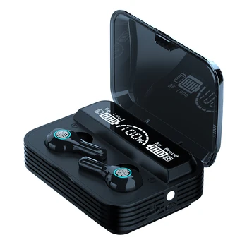 БТ 5.1 Беспроводные спортивные наушники с сенсорным управлением водонепроницаемые зарядки Box высокое качество три-экран цифровой дисплей мощность Банк