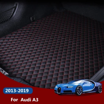 Кожаный Коврик для Багажника Автомобиля Audi A3 8V 2013-2019 5-дверный Sportback Грузовой Лайнер Коврик Для Багажника Авто Коврик 2014 2015 2016 2017 2018