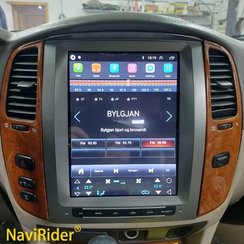 8 + 128 Г Android Мультимедийный Видеоплеер Для Toyota Land Cruiser 100 LC100 Для Lexus LX470 2002-2007 Tesla Экран GPS Радио Стерео