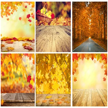 Фон для фотосъемки природных пейзажей SHENGYONGBAO, Осенние листья, Лесной пейзаж, Фотофоны, студийный реквизит QQTT-09