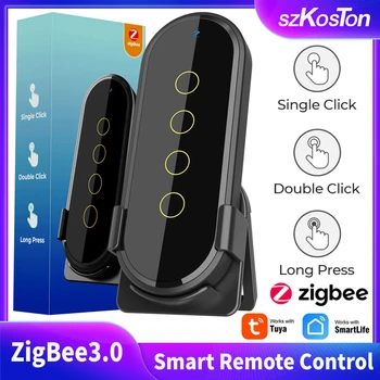Tuya ZigBee Wireless Smart Remote Control Автоматизация Умного дома 4 Банды 12 Переключателей Сцен Работает с приложением ZigBee Gateway Smart Life