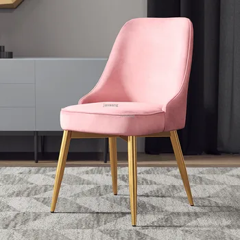 Столовые стулья Nordic Home, современный минималистичный Ленивый легкий Роскошный стул со спинкой, стул для макияжа в спальне для девочек, Кухонная мебель CN