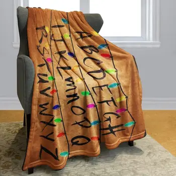 Одеяло С Рисунком Мультяшного Алфавита Одеяло С Рисунком Супер Мягкое Удобное Одеяло Для Домашней Спальни Гостиной
