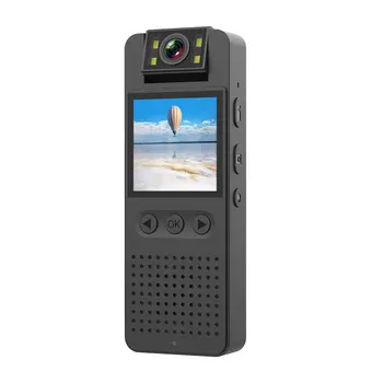 Небольшая видеокамера со Светодиодным экраном 1,4 дюйма, Ночной Видеомагнитофон с широкоугольным Объективом, Мобильное обнаружение для записи видео и аудио в ночное время