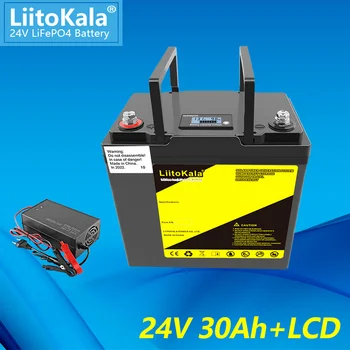 LiitoKala 24V 30Ah lifepo4 Аккумуляторные Батареи Для 8S 29,2 V Кемперов RV Гольф-Кар Внедорожный Автономный Солнечный Ветер