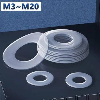 M3-M20 Белая Пластиковая Нейлоновая PE Плоская Шайба Плоская Прокладка Изоляционное Уплотнительное кольцо M3 M3.5 M4 M5 M5.8 M6 M8 M10 M12 M14 M16 M18 M20