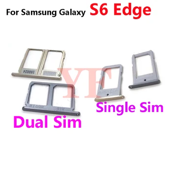 Для Samsung Galaxy S6 Edge G920 G925 S6 S7 Edge S7 Лоток Для Sim-Карт SD Слот Для Карт Памяти Держатель Адаптер Запчасти Для Ремонта смартфонов