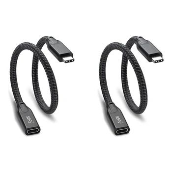 Удлинительный кабель AYHF-2X USB C длиной 1 фут, USB 3.1 (10 Гбит/с) Совместимость удлинительного кабеля для быстрой зарядки от мужчины к женщине Type C