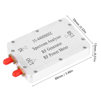Анализатор спектра 35-4400 МГц С Корпусом Из Алюминиевого Сплава, Измеритель Мощности Источника Сигнала Развертки С Интерфейсом USB Высокого Качества