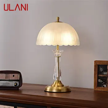 Современная латунная настольная лампа ULANI, креативная светодиодная роскошная модная настольная лампа из хрустальной меди для дома, гостиной, спальни