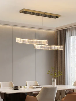 Роскошный дизайн подвесного светильника для ресторана, светодиодная настольная лампа для кабинета, современный минимализм, Новая Хрустальная люстра для столовой