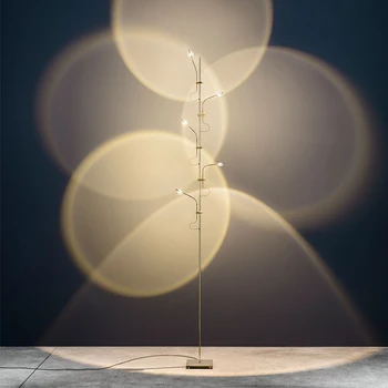 Современный Простой Торшер Nordic Projection Standing Lamp для Гостиной в стиле Ар-Деко Италия Led Stand Light Креативный Металлический Светильник