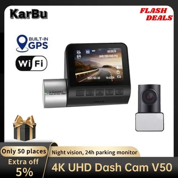 Видеорегистратор 4K GPS WIFI 24h Парковочный Монитор Dash Cam Для Автомобильной Камеры Dvr Para Coche Dvrs Для автомобилей Mini Kamera Samochodowa Rejestrator