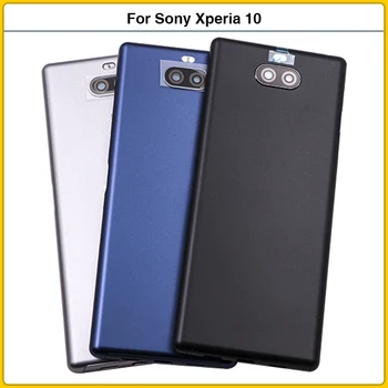 Новинка для Sony Xperia 10 Пластиковая задняя крышка аккумулятора Задняя дверь для Xperia 10 Корпус аккумулятора Чехол с рамкой Замена объектива