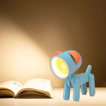 6 шт. мини-светильник для милых домашних животных, складной с ушками, креативный светодиодный мини-настольный светильник, подарок для студентов, защита глаз для украшения гостиной