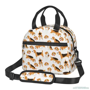 Милая изолированная сумка для ланча с собакой Бигль, водонепроницаемая сумка для Бенто, Многоразовая термосумка для ланча для работы, школы, пикника и путешествий