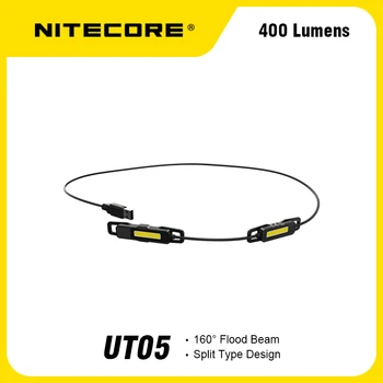 Легкий уличный поясной светильник NITECORE UT05 на 400 люмен с уровнем защиты IP66