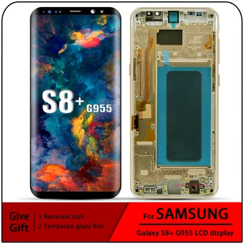 AAA ОРИГИНАЛЬНЫЙ SUPER AMOLED S8 PLUS ЖК-дисплей с рамкой для SAMSUNG Galaxy S8 + Дисплей S8 Plus G955 G955F Сенсорный Экран Дигитайзер