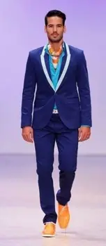 Буле Мужские Костюмы Новейший Дизайн2017 Модные Смокинги Custome Homme Terno Slim Fit Masculino Красивый Крутой Высокое Качество (Куртка + брюки)
