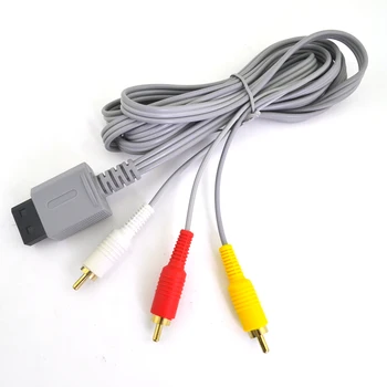 Компонентный кабель длиной 1,8 м, композитный аудио-видео AV кабель 3 RCA для основного видеовыхода 480p для консоли Wii