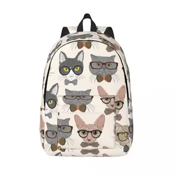 Школьный рюкзак Студенческий Рюкзак Hipster Cats Рюкзак через плечо Сумка для ноутбука Школьный рюкзак