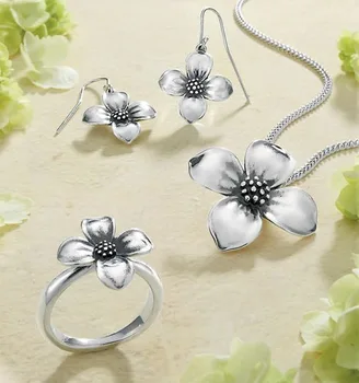 Ретро Модное ожерелье с цветком клевера, серьги, кольцо, 3 предмета, индивидуальный набор украшений для банкета и вечеринки для женщин, подарок на годовщину