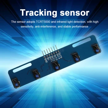 Плата датчика слежения TCRT5000 Высокочувствительный ИК-фотоэлектрический переключатель Барьерный Линейный модуль отслеживания
