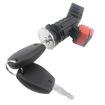 Цилиндрический выключатель зажигания с одним ключом 4 контакта для Renault Clio Dacia Logan Sandero 806016505R 487004184R