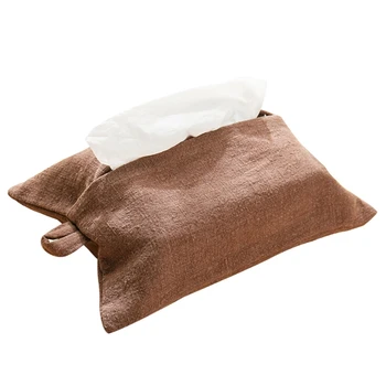 Коробка для салфеток из хлопка и льна Бумажное полотенце для хранения принадлежностей для дома
