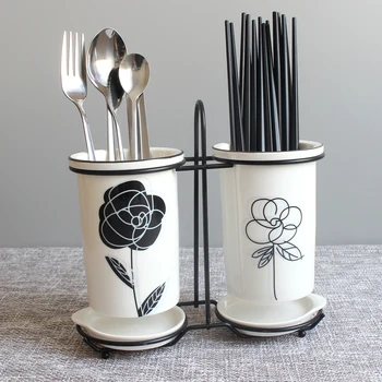 Керамические палочки для еды Тюбик Набор для хранения посуды Ложка Подставка для палочек для еды Ведро Нож Вилка Ящик для хранения кухонной утвари