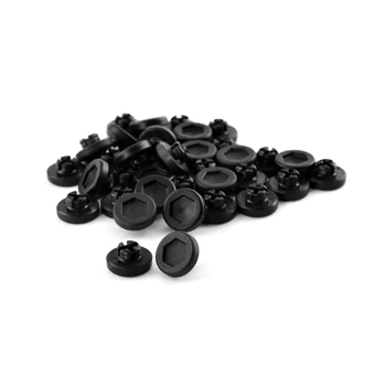 25 шт 8 мм 15 мм Матово-черные универсальные колесные заклепки, гайки, сменные заклепки для украшения кромки обода