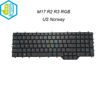 Клавиатура США и Норвегии с RGB подсветкой Для Dell Area 51M R2 Для Alienware M17 R2 R3 0NM44Y NM44Y 00C711 0C711 Сменные Клавиатуры Новые