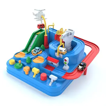 Гоночная модель железнодорожного вагона, гоночные развивающие игрушки, Приключенческая игра для детей, мозговая игра, Механический Интерактивный Поезд, игрушка