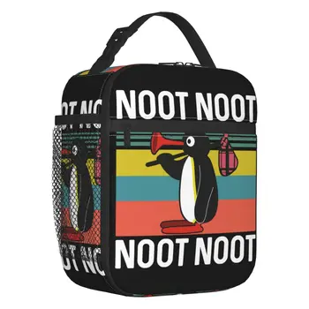 Милые Пингу-Нут-Нут, сменные ланч-боксы для женщин, Герметичный кулер с мультяшным пингвином, Термоизолированная сумка для ланча, Школьная