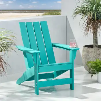Складной стул Adirondack, классический уличный стул для патио, для костра, для газона, для пляжа на заднем дворе