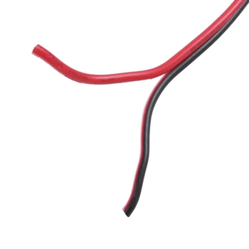2X 22AWG Красно-черный двухжильный электрический кабель для автомобильного динамика 5 м