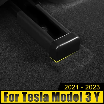 Автомобильные Аксессуары Для Tesla Модель 3 Y 2021 2022 2023 4ШТ Направляющая Заднего Сиденья Противоударная Резиновая Заглушка Защитный Чехол Наклейка