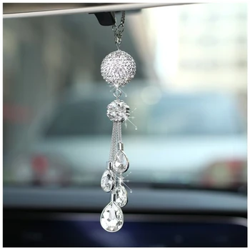 Счастливый кристалл для украшения Sun Catcher Хрустальный автомобильный кулон Украшение зеркала заднего вида Автомобильный кулон Подвесной орнамент