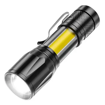 Горячий 2000-люменный Мини-светодиодный фонарик с регулируемой USB-зарядкой, Оптовая Продажа, 2023, Ручной Фонарик, Новый Встроенный аккумулятор, Зум-Фокус, Водонепроницаемый