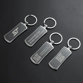 Персонализированный брелок для ключей с выгравированным именем и датой для логотипа ST Ford FOCUS Mondeo Fiesta Kuga MK2, Муж, Индивидуальный подарочный брелок для ключей