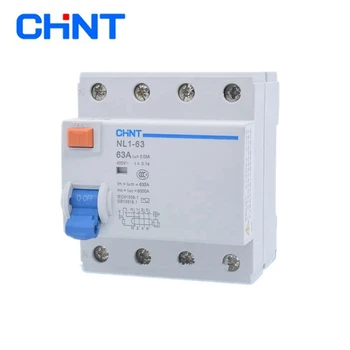 CHINT NL1-63 1P + N 2P 3P + N 4P 63A 40A 25A 30MA RCCB 50 Гц/ защита от электромагнитной утечки по остаточному току CE