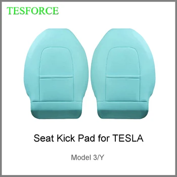 Защитная Крышка для Спинки Автокресла с Защитой От Ударов 2 шт для Tesla Model 3 Y Модификация Стайлинга Автомобилей Детский Грязный Кожаный Коврик