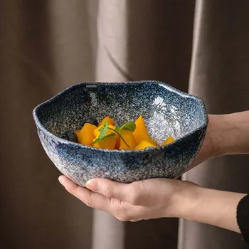 Японский стиль ретро каменное зерно фруктовый салатник керамическая миска бытовая рисовая миска десертная миска суповая миска ресторан creative ta