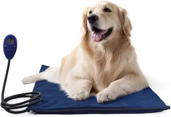 Грелка для домашних животных, 7-уровневый контроллер Безопасное электрическое одеяло для собак и кошек Водонепроницаемый коврик для согревания домашних животных